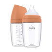 Quark BuubiBottle Max Hybrid Feeding Bottle 8oz (2pack 0M-Plus) Iconic Orange
