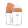 Quark BuubiBottle Max Hybrid Feeding Bottle 8oz (2pack 0M-Plus) Iconic Orange