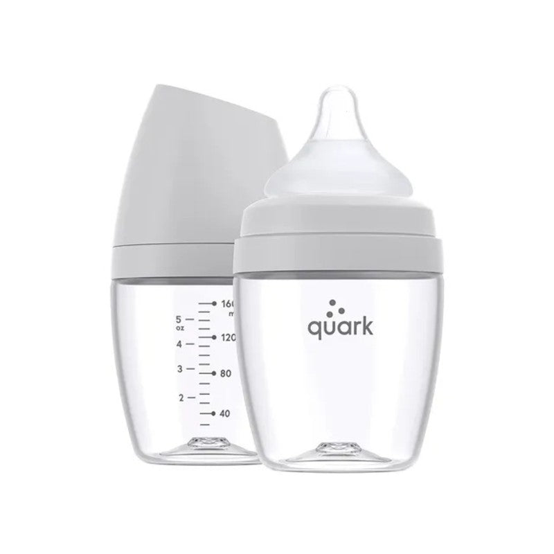 Quark BuubiBottle Mini Hybrid Feeding Bottle 5oz (2pack 0M-Plus) Gamma Grey