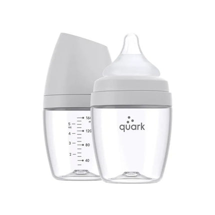 Quark BuubiBottle Mini Hybrid Feeding Bottle 5oz (2pack 0M-Plus) Gamma Grey