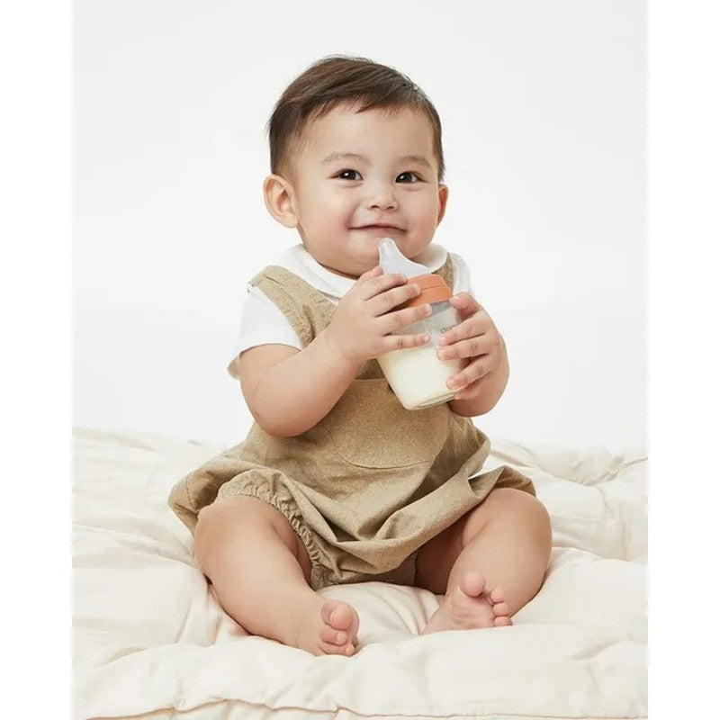 Quark BuubiBottle Mini Hybrid Feeding Bottle 5oz (2pack 0M-Plus) Iconic Orange