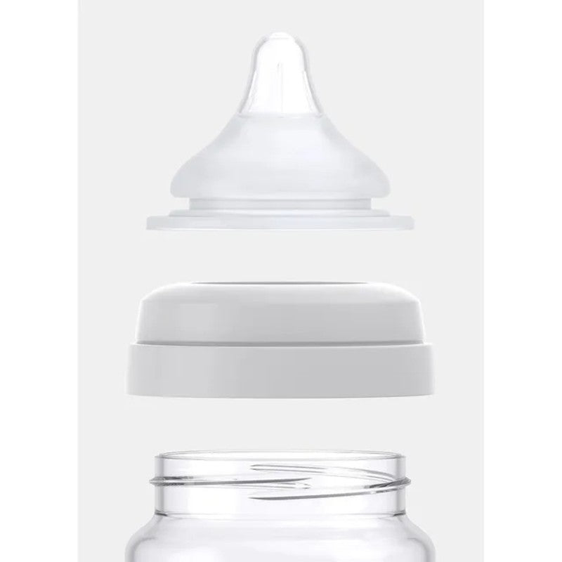 Quark BuubiBottle Max Hybrid Feeding Bottle 8oz (2pack 0M-Plus) Gamma Grey
