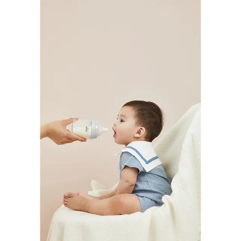 Quark BuubiBottle Max Hybrid Feeding Bottle 8oz (2pack 0M-Plus) Gamma Grey