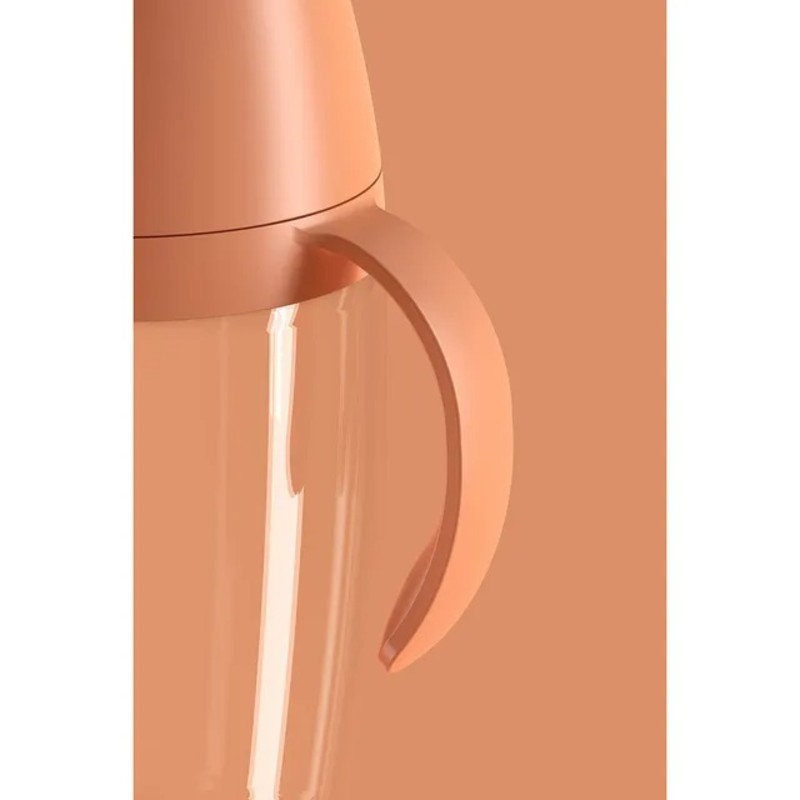 Quark BuubiBottle Sip Toddler Straw Cup 8oz (6M Plus) Ionic Orange