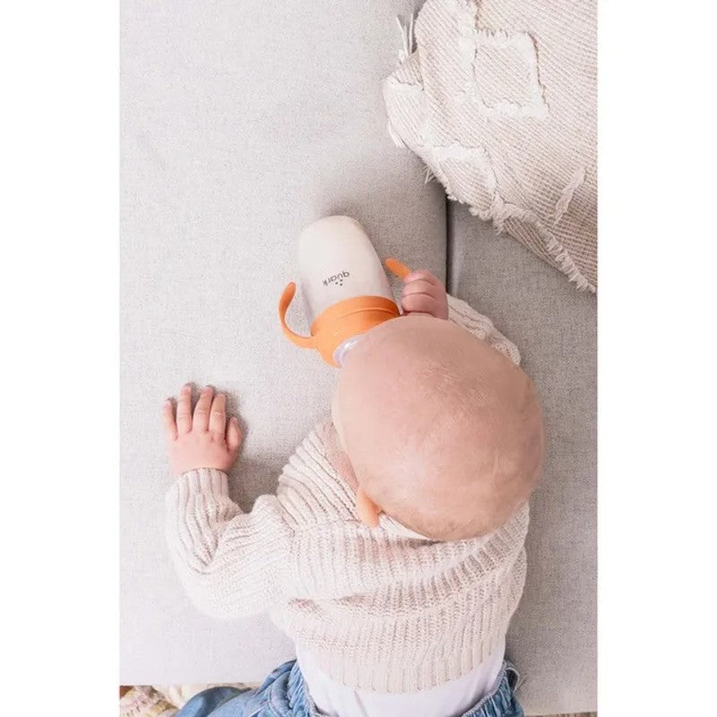 Quark BuubiBottle Sip Toddler Straw Cup 8oz (6M Plus) Ionic Orange