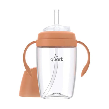 Quark BuubiBottle Sip Toddler Straw Cup 8oz (6M Plus) Ionic Orange