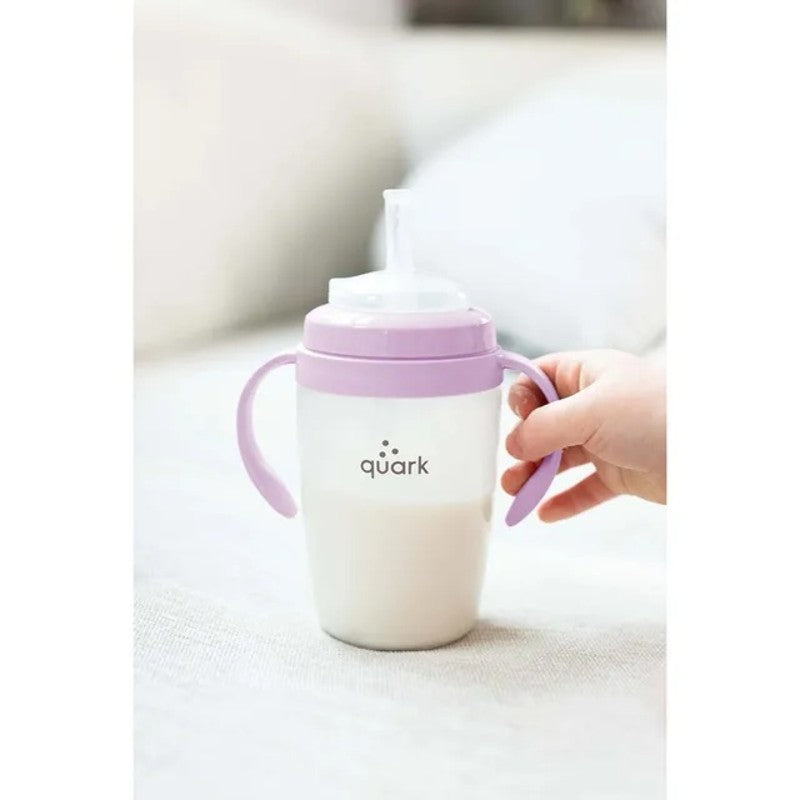 Quark BuubiBottle Sip Toddler Straw Cup 8oz (6M Plus) Proton Purple