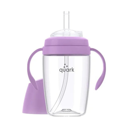 Quark BuubiBottle Sip Toddler Straw Cup 8oz (6M Plus) Proton Purple