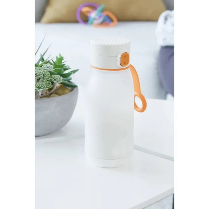 Quark BuubiBottle Smart Portable Milk Warmer 10oz White Ionic Orange