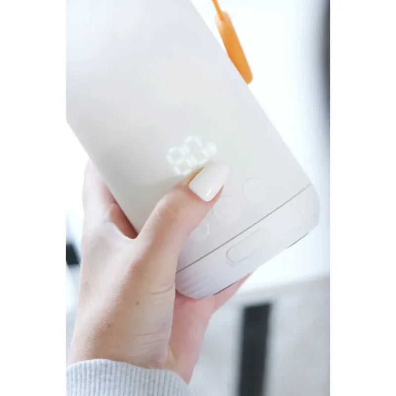Quark BuubiBottle Smart Portable Milk Warmer 10oz White Ionic Orange