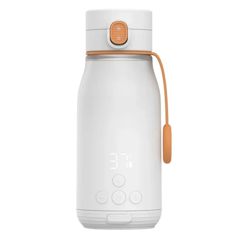 Quark BuubiBottle Smart Portable Milk Warmer 10oz White Ionic Orange