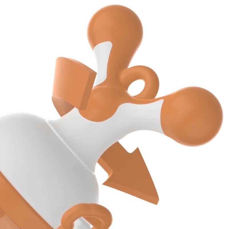 Quark Fruuti Silicone Fruit Feeder (4m-Plus) Ionic Orange