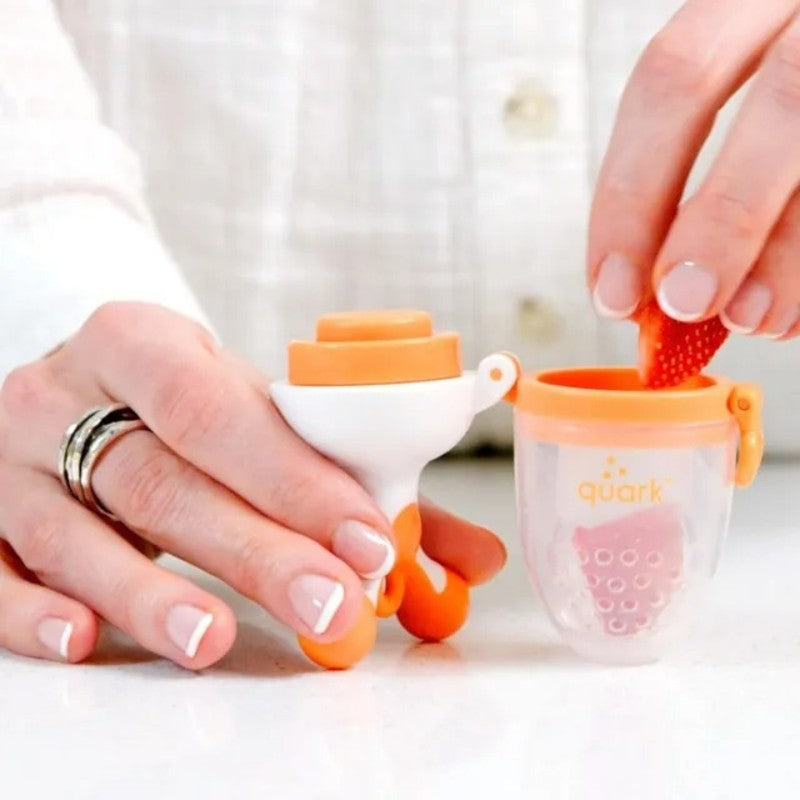 Quark Fruuti Silicone Fruit Feeder (4m-Plus) Ionic Orange