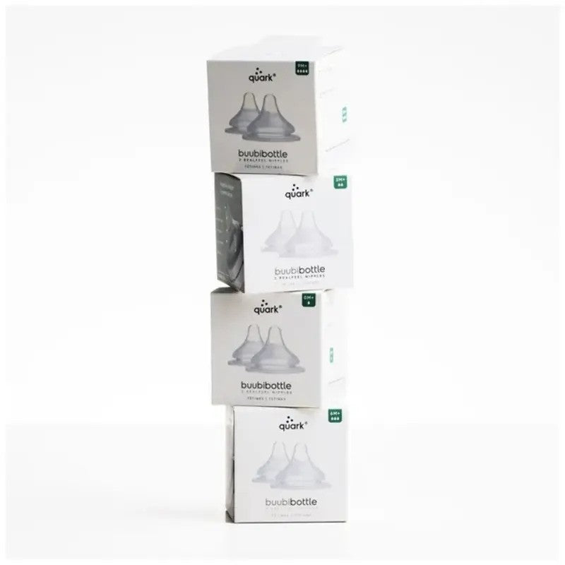 Quark RealFeel Bottle Nipples 2pack (3M+) Medium Flow