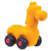 Rubbabu Aniwheelies Giraffe Small Warm Yellow