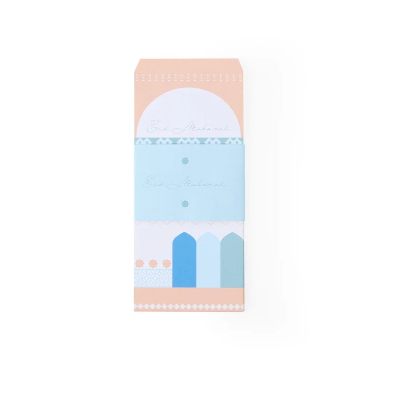 Sabr Eidi Money Pouch 6Pcs Peach