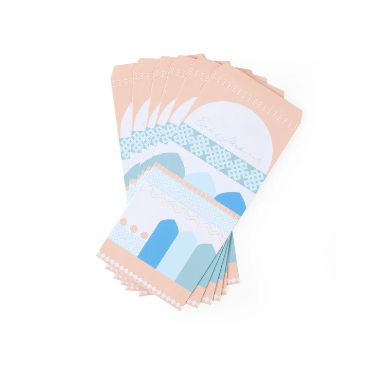 Sabr Eidi Money Pouch 6Pcs Peach