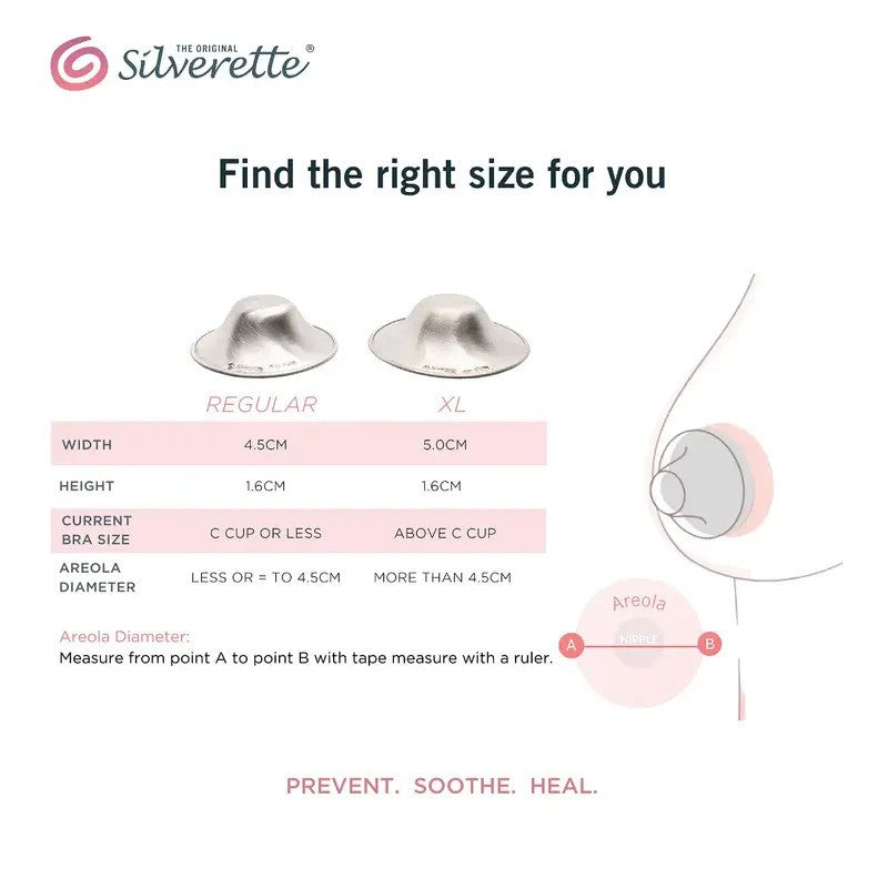 Silverette The Original Silver Nursing Cups Regular