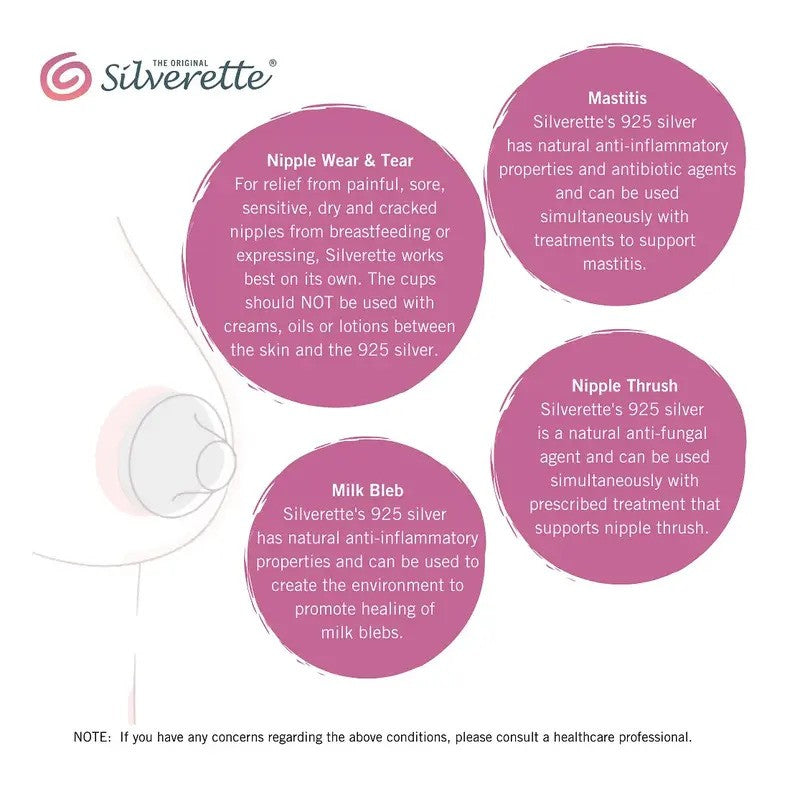 Silverette The Original Silver Nursing Cups Regular