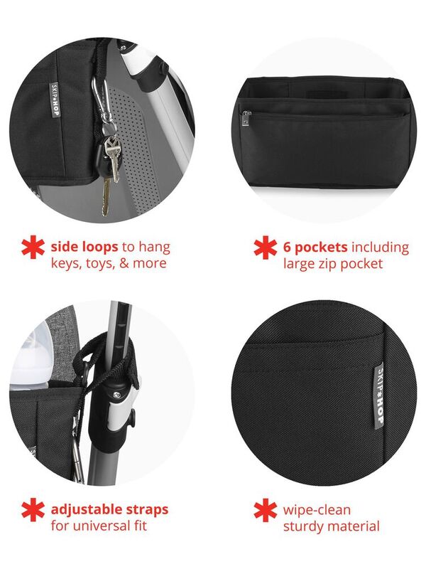 Skip Hop Grab & Go Stroller Organizer Ultra Black