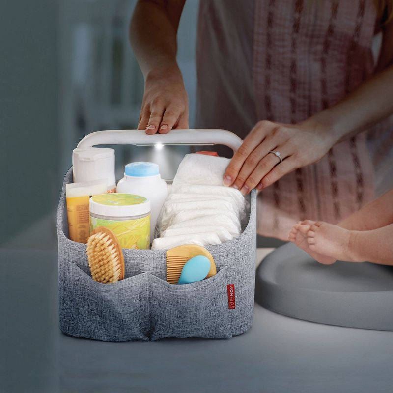 Skip Hop Light Up Diaper Caddy Heather Grey