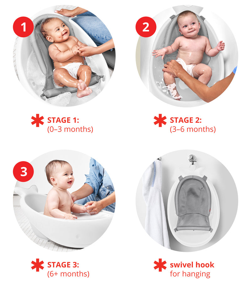 Skip Hop Moby Smart Sling 3-Stage Tub - White