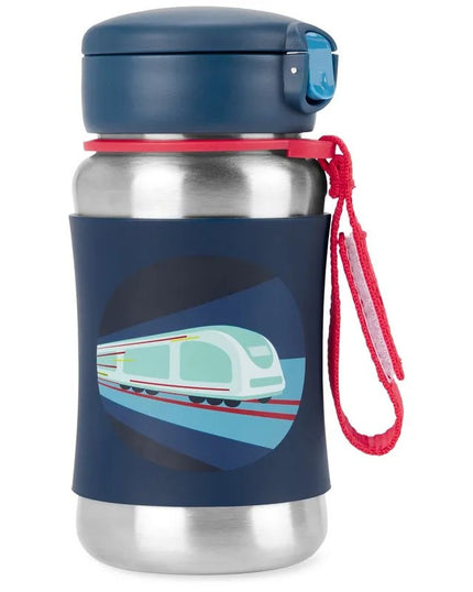 Skip Hop Spark Style Stainless Steel Straw Bottle Train