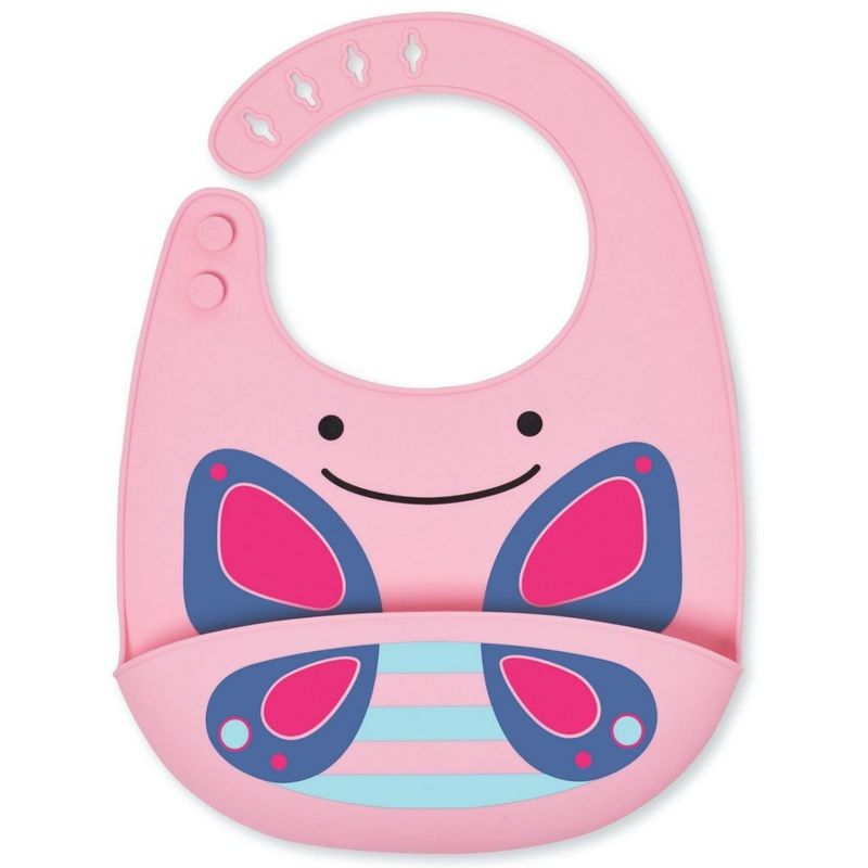 Skip Hop Zoo Fold & Go Silicone Bib - Butterfly