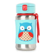 Skip Hop Zoo Stainless Steel Straw Bottle Owl