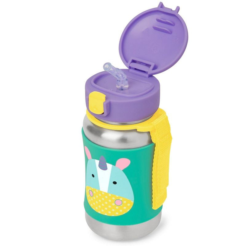 Skip Hop Zoo Stainless Steel Straw Bottle Unicorn