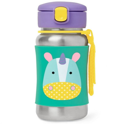 Skip Hop Zoo Stainless Steel Straw Bottle Unicorn