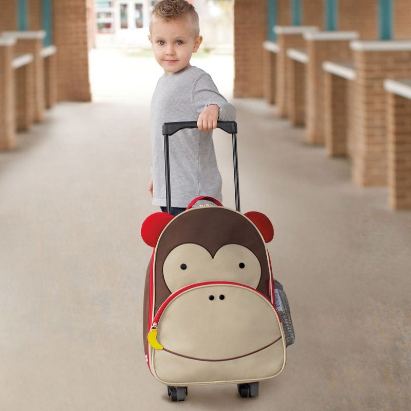 Skip Hop Zoo Kids Rolling Luggage Monkey Twin Bundle