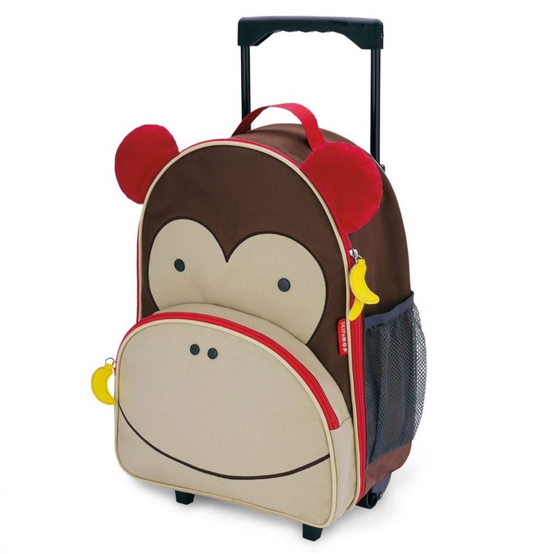 Skip Hop Zoo Kids Rolling Luggage Monkey Twin Bundle
