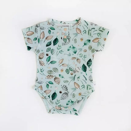 Snuggle Hunny Organic Short Sleeve Bodysuit Daintree