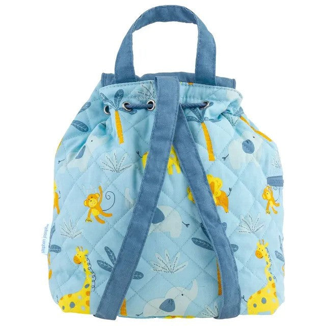 Stephen Joseph Quilted Backpack Zoo Blue