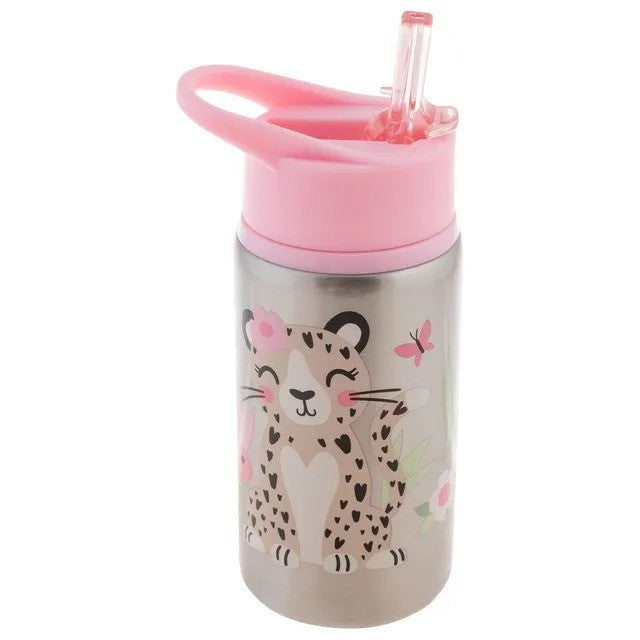 Stephen Joseph Stainless Steel Water Bottle Leopard