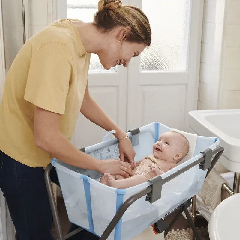 Stokke Flexi Bath + Newborn Support Bundle Ocean Blue