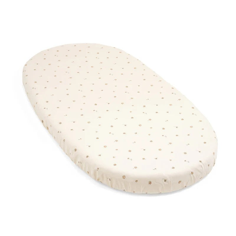 Stokke Sleepi Bed Fitted Sheet V3 (For Bed Mattress Variants) Flower Ecru