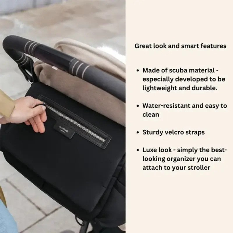Storksak Stroller Organiser Scuba Black & Silver