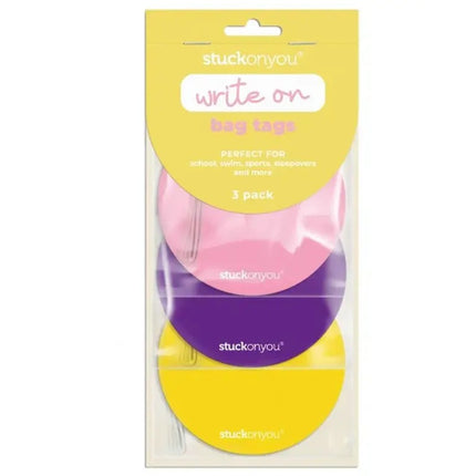 Stuck On You Bag Tag 3Tags (3pack) Bright