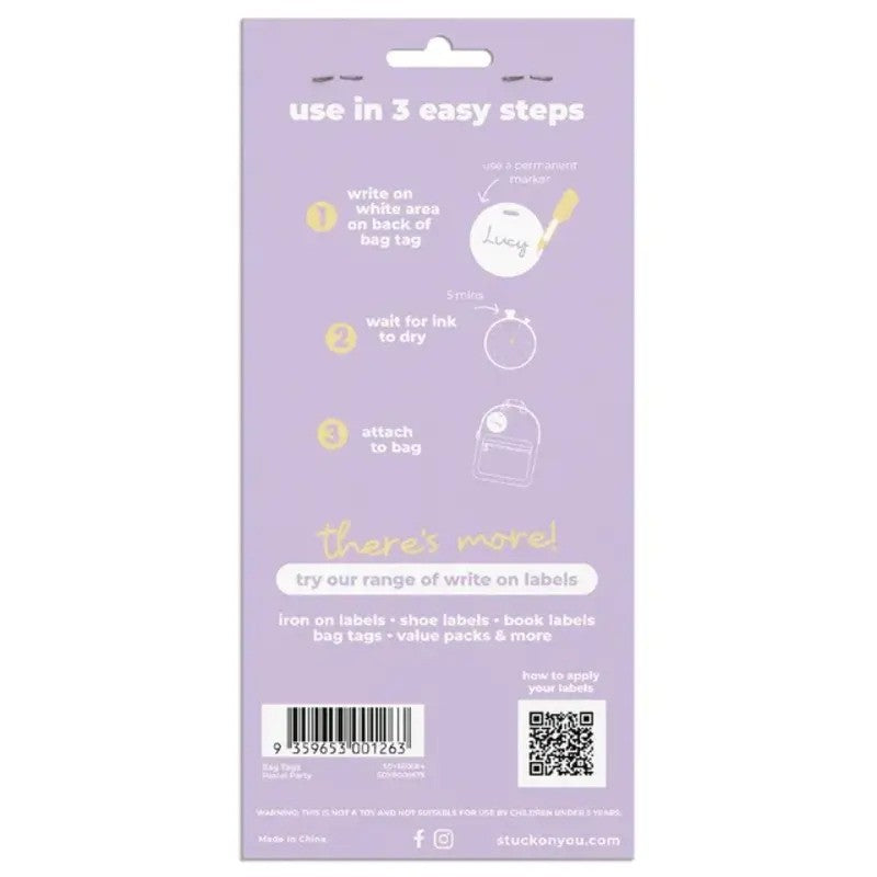 Stuck On You Bag Tag 3Tags (3pack) Party
