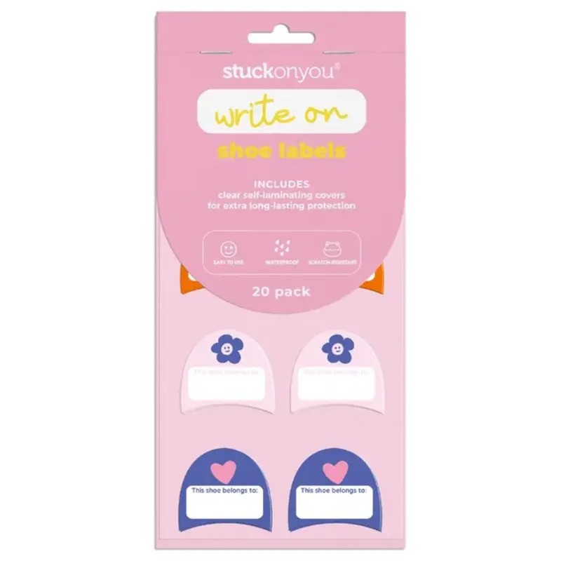 Stuck On You Stick On Shoe (24 Labels) Rainbow Love