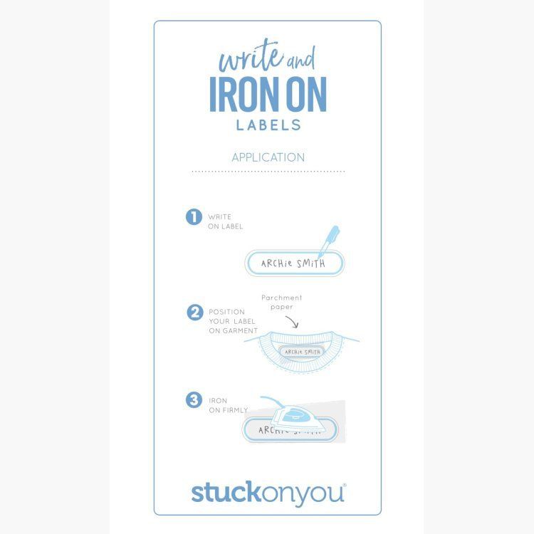 Stuck On You Write and Iron On Labels Neutral