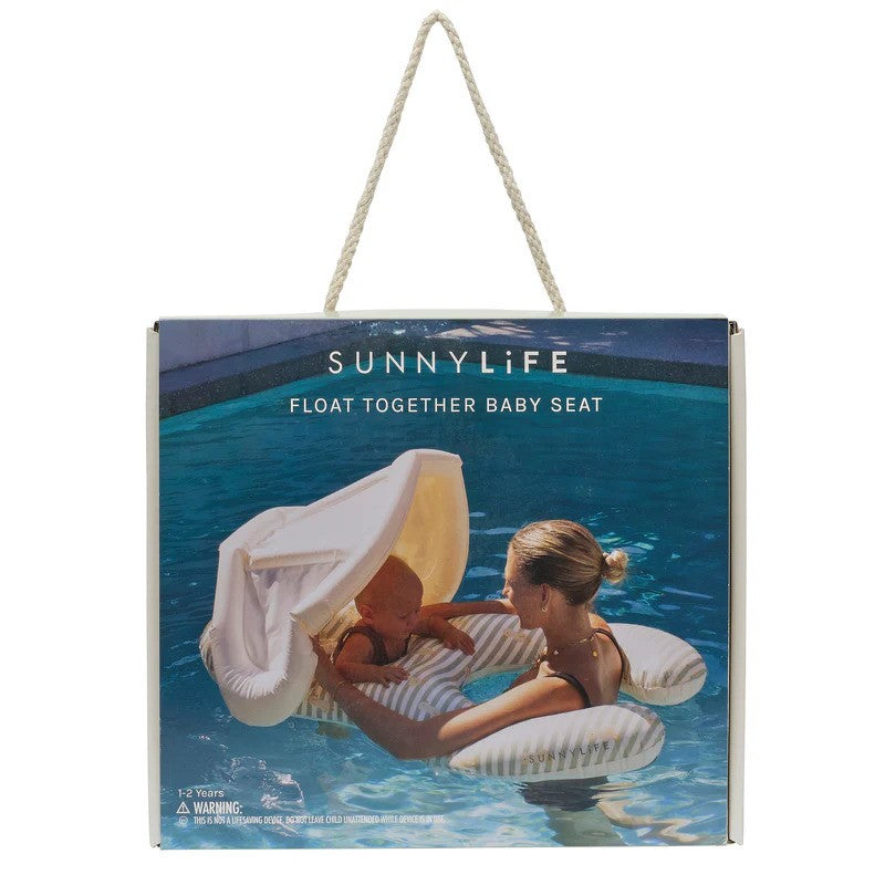 Sunny Life Float Together Baby Seat Duck Sage Stripe