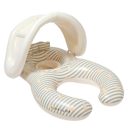 Sunny Life Float Together Baby Seat Duck Sage Stripe