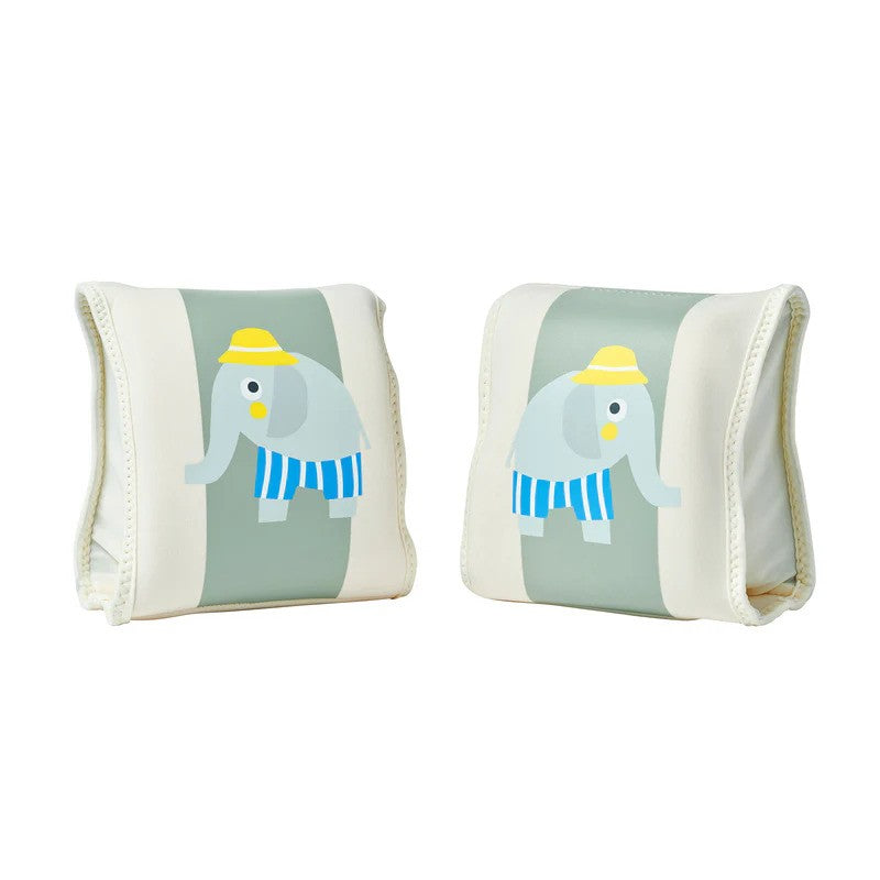 Sunny Life Kids Floaties (Arm Bands) Eli The Elephant Green Stripe