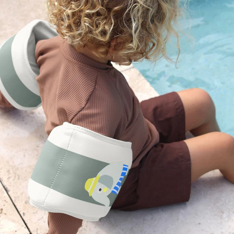 Sunny Life Kids Floaties (Arm Bands) Eli The Elephant Green Stripe