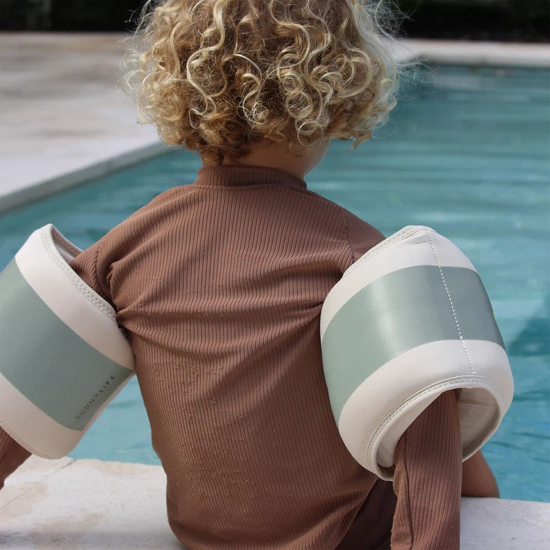 Sunny Life Kids Floaties (Arm Bands) Eli The Elephant Green Stripe