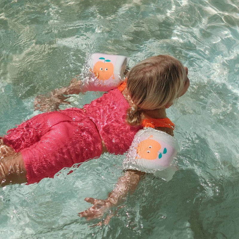 Sunny Life Kids Floaties (Arm Bands) Poppy The Peach Pink Stripe