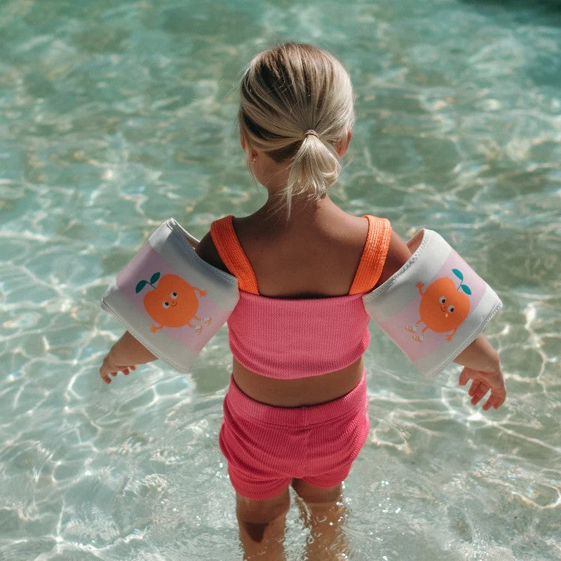Sunny Life Kids Floaties (Arm Bands) Poppy The Peach Pink Stripe
